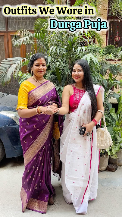 Outfits We Wore In Durga Puja| Durga Puja Outfit Ideas #durgapujaoutfitideas #sareelook