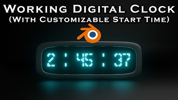 Working Digital Clock using Only Geometry Nodes - Blender Tutorial