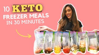 10 Keto Freezer Meals in 30 Minutes