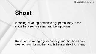 Shoat Meaning
