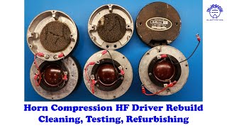 Horn Compression HF Driver Rebuild - Cleaning, Testing, Refurbishing - JBL, Altec, etc.