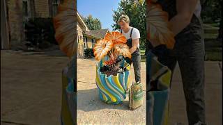 Turning Fabric Concrete into a beautiful garden masterpiece #concrete #diy