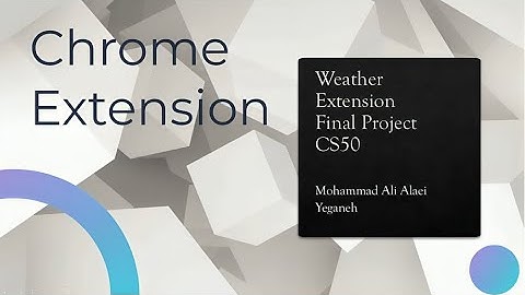 CS50X 2024 Final Project- Weather Chrome Extension