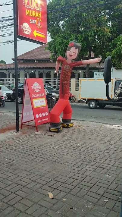 Balon Angin Sky dancer Lucu Kakinya Dua #skydancer #balonangin #balonjoget