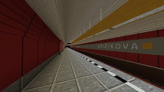 Prague Metro in Minecraft | II.B (Českomoravská - Křižíkova)