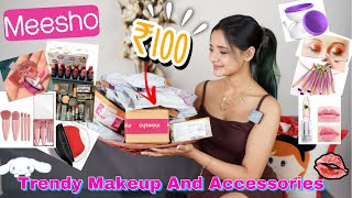 Meesho *Trendy Makeup and Accessories*😍❤️| Starting at ₹100 only😱🥹 #makeup #meesho #meeshomakeup