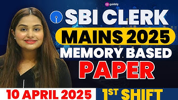 SBI CLERK MAINS 2025 1st Shift Quant Exact Paper | SBI CLERK MAINS QUANT MEMORY BASED PAPER