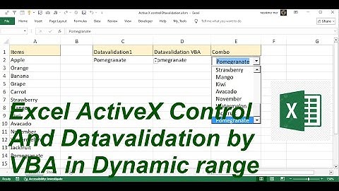 Excel ActiveX control And Datavalidation By Vba Dynamic Range