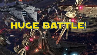 HUGE Sith vs Empire Remnant Space Station battle!