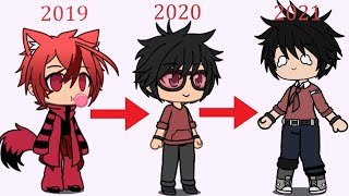 My OC over the years- 😀😊😳😤🖐