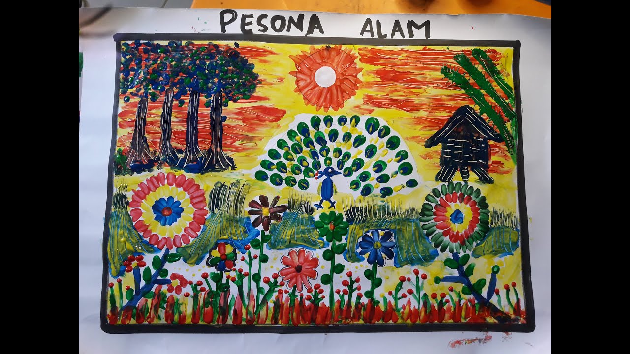 Finger Print anak TK TEMA LINGKUNGAN ALAM Trishna