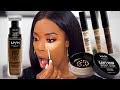 FULL COVERAGE?!! NYX CAN'T STOP WON'T STOP CONCEALER, SETTING POWDER, AND FOUNDATION!! | DARK SKIN
