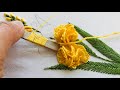 Hand Embroidery:  Dimensional Embroidery - Gladiolus flower Embroidery  - Trick With Popsicle