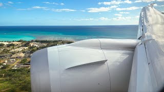 Full Approach & Landing: Hawaiian Airlines B787-9 Dreamliner in Honolulu, Hawaii