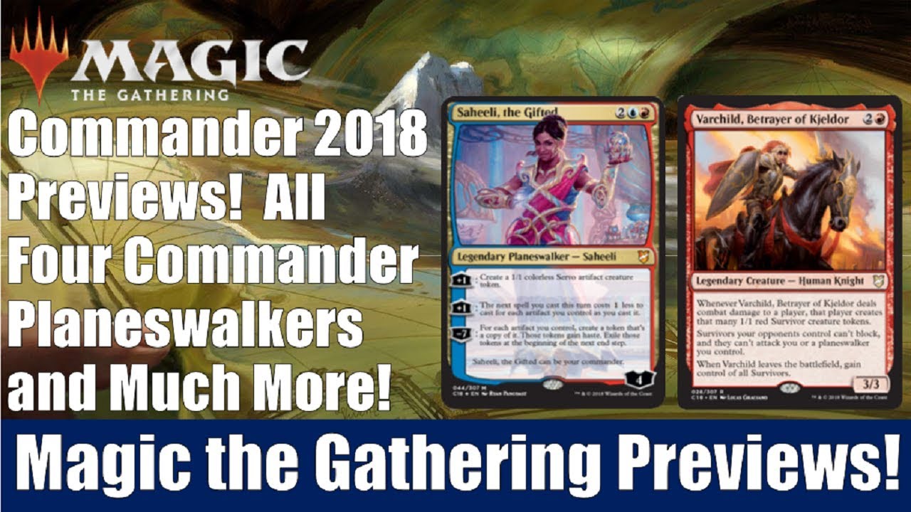 mtg magic the gathering 2018 commander set all 4 decks Magic: rules card Magic The Gathering MTG Commander