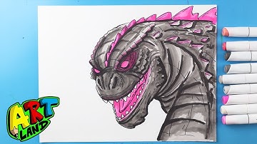 How to Draw Pink Godzilla Face | Godzilla x Kong: The New Empire