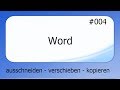 Word #004 ausschneiden, kopieren und verschieben [deutsch]