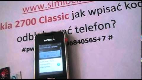 Simlock Nokia 2700 Classic jak wpisać kod - Odblokowanie simlocka | simlock48.pl