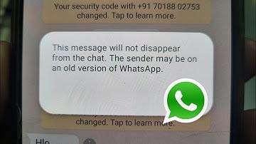 This message will not disappear from the chat whatsapp