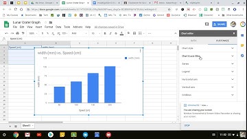 How to make a graph on google sheets for the crater lab
