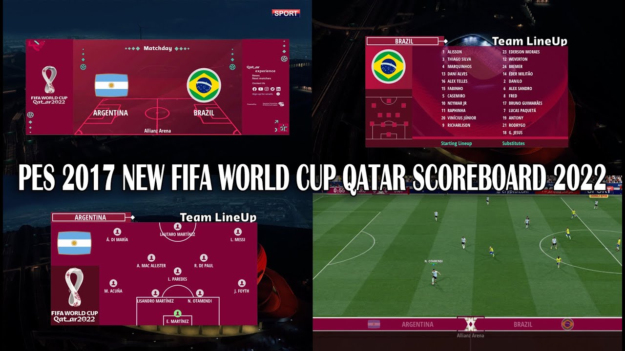 Pes 2017 New Fifa World Cup Qatar Scoreboard 2022 Youtube