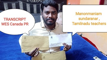 How to get manonmaniam sundaranar university TRANSCRIPT? WES🇨🇦 MGR? SAFETRANSCRIPTS call:8248643789📱