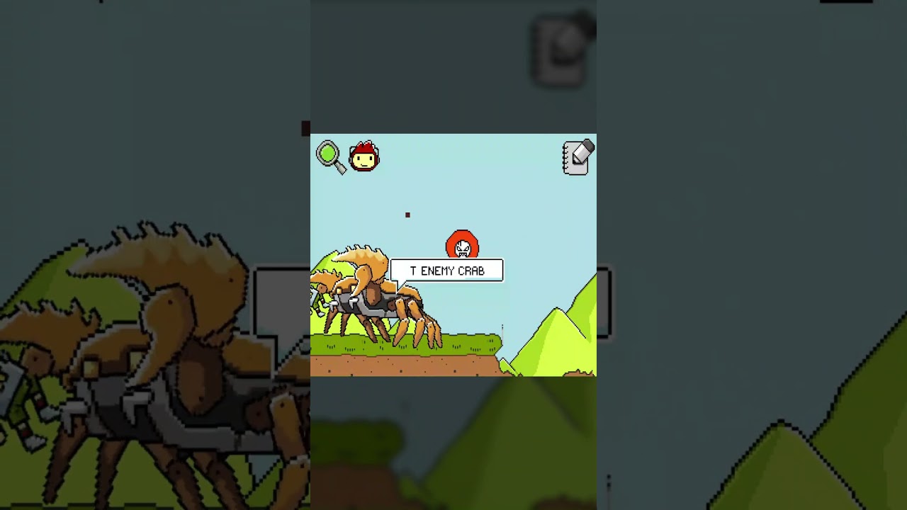 Giant enemy crab in Scribblenauts