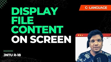 C Programming  | Display Contents of File | JNTU R18
