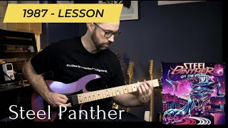 Steel Panther - 1987 (guitar lesson)