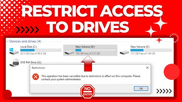 How To Restrict Access to Drives In My Computer In Windows 10