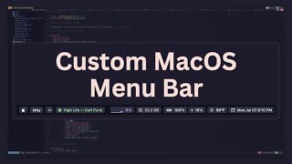 Completely Replace and Customize Your MacOS Menu Bar with Sketchybar