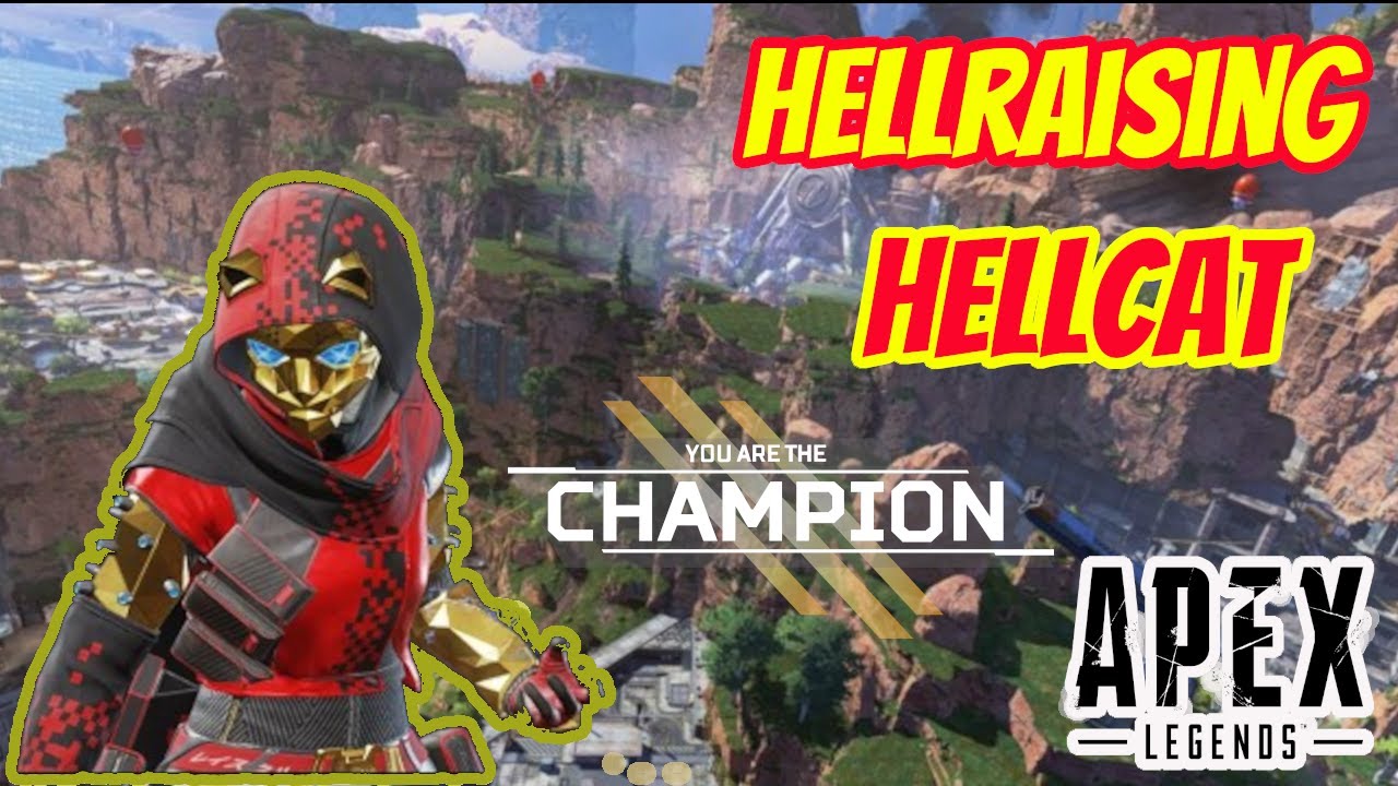 getting the win with the Wraith HELLCAT skin - Apex Legends Season 8