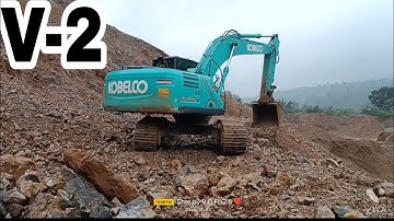 Cobelco 220 Exavator Dangerous Working Time at Meghalaya Hills Area