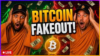 Bitcoin Fakeout! Live Trading & TA