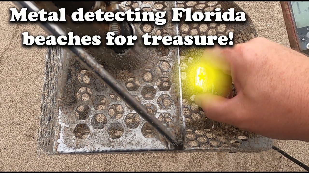 Ep 126 Metal detecting Florida beaches for treasure! metaldetecting 