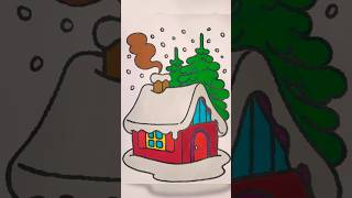 Coloring snow house | Christmas Day | Coloring page