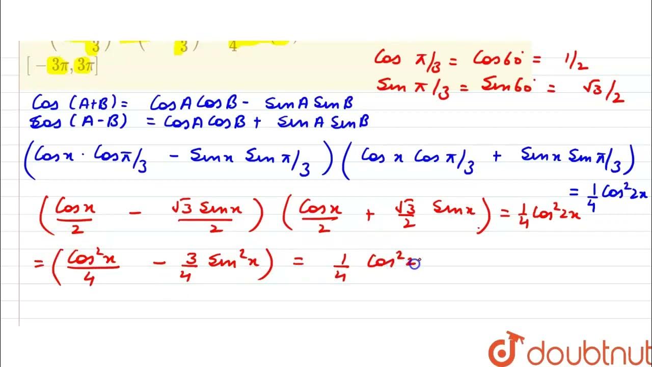 The Number Of Solutions Of The Equation Cos x pi 3 cos pi 3 x 1 4 the-number-of-solutions-of-the-equation-cos-x-pi-3-cos-pi-3-x-1-4