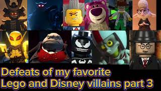 defeats of my favorite Lego and Disney villains part 3