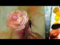 How to Paint a Beginning Acrylic Rose Alla Prima Technique