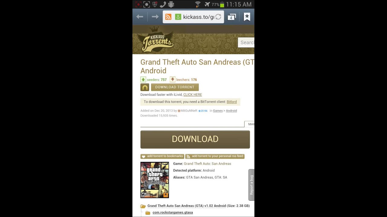 Get Grand Theft Auto San Andreas for Android Without a ...