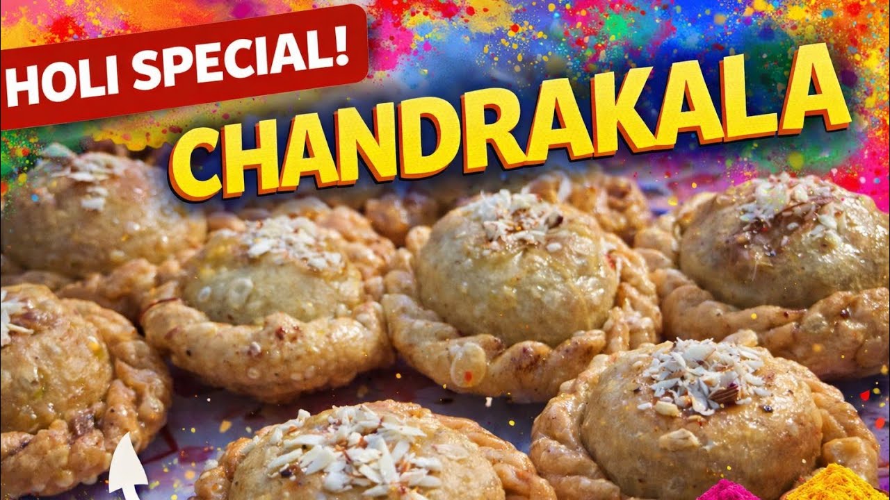 होली पर बनाये उत्तर प्रदेश का फेमस परम्परिक मिठाई चंद्रकला   # बनाये आसान तरीक़े से  # Apki Rasoyi 