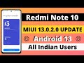 Redmi Note 10 MIUI 13.0.2.0 Update | 10+ New Update | New Control Center | Redmi Note 10 New Update