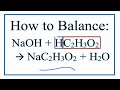 Balancing Chemical Equations Concepts