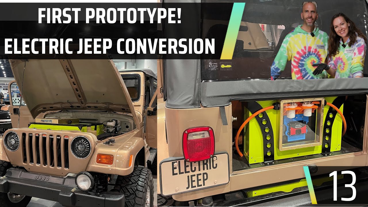 Electric Jeep Conversion - First Prototype Done! - YouTube