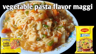 पास्ता फ्लेवर्स राइस वेजिटेबल मेग्गी | street style maggi recipe | maggi rice pasta vegetable recipe