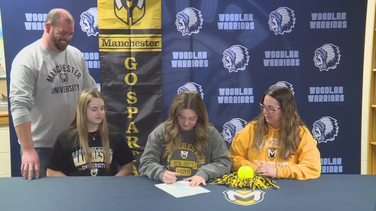 Woodlan's Lillian Riley signs with Manchester University for softball ...
