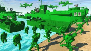 Green Army Men Island Beach Invasion! - Men of War: Army Men Mod battle Simulator