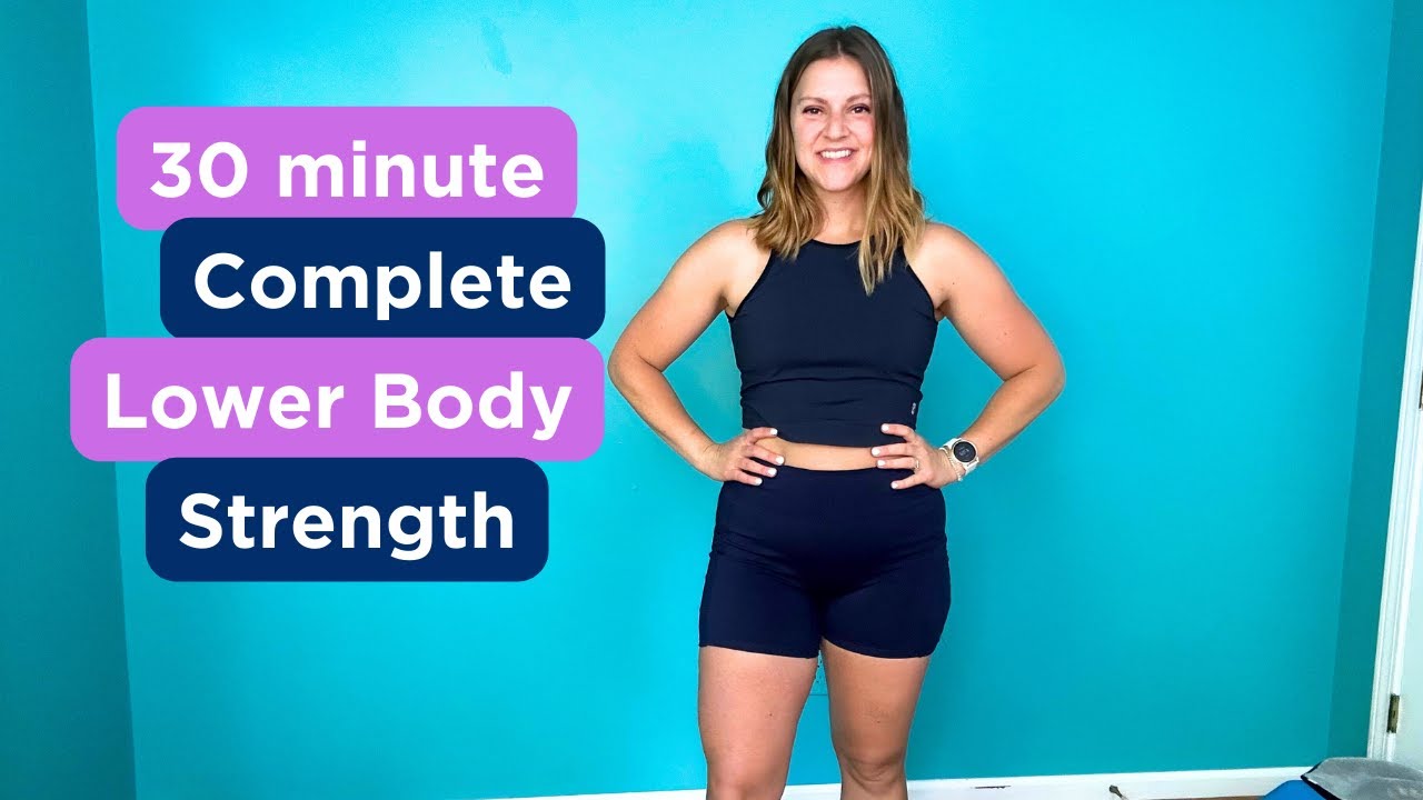 30 minute Lower Body Strength Workout - Dumbbell at Home Leg Day - YouTube