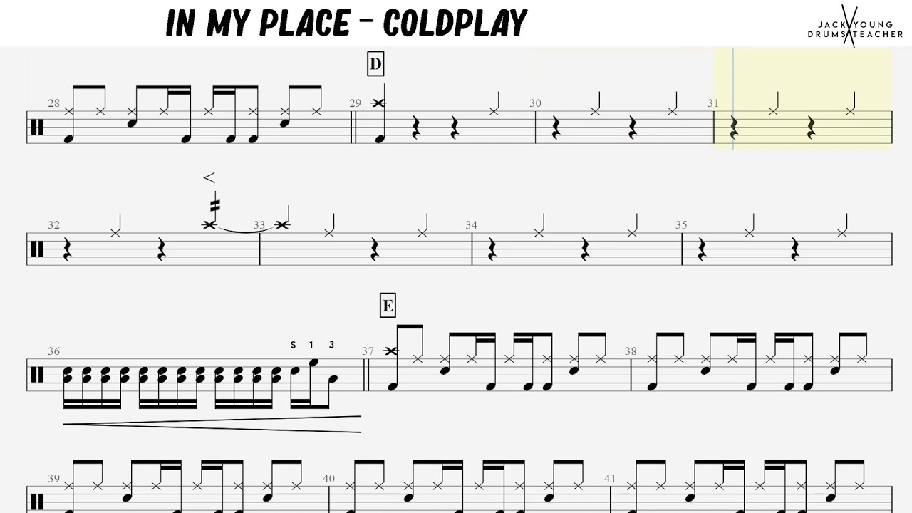 How to Play in My Place on Drums 🥁