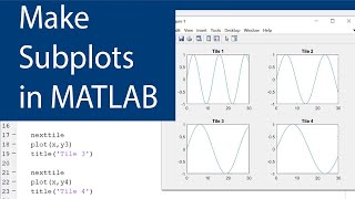 How to Make Subplots in MATLAB using Tiledlayout